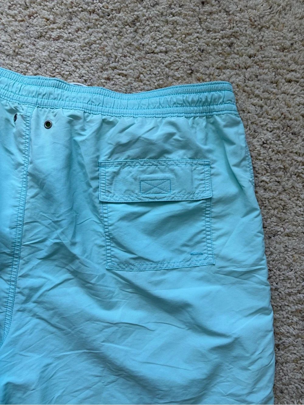 Polo Light Blue and Yellow Swim Trunks